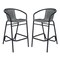 Merrick Lane Lille Set of Two Restaurant Style Barstool with PE Rattan Seat for Indoor/Outdoor Use